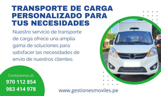 Transporte de carga personalizado para tus necesidades - página web